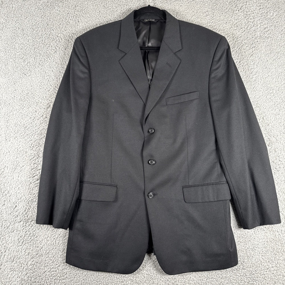 Joseph‎ A. Bank Suit Jacket Men's Size 44R Black  Wool Cashmere Blend 3 Button
